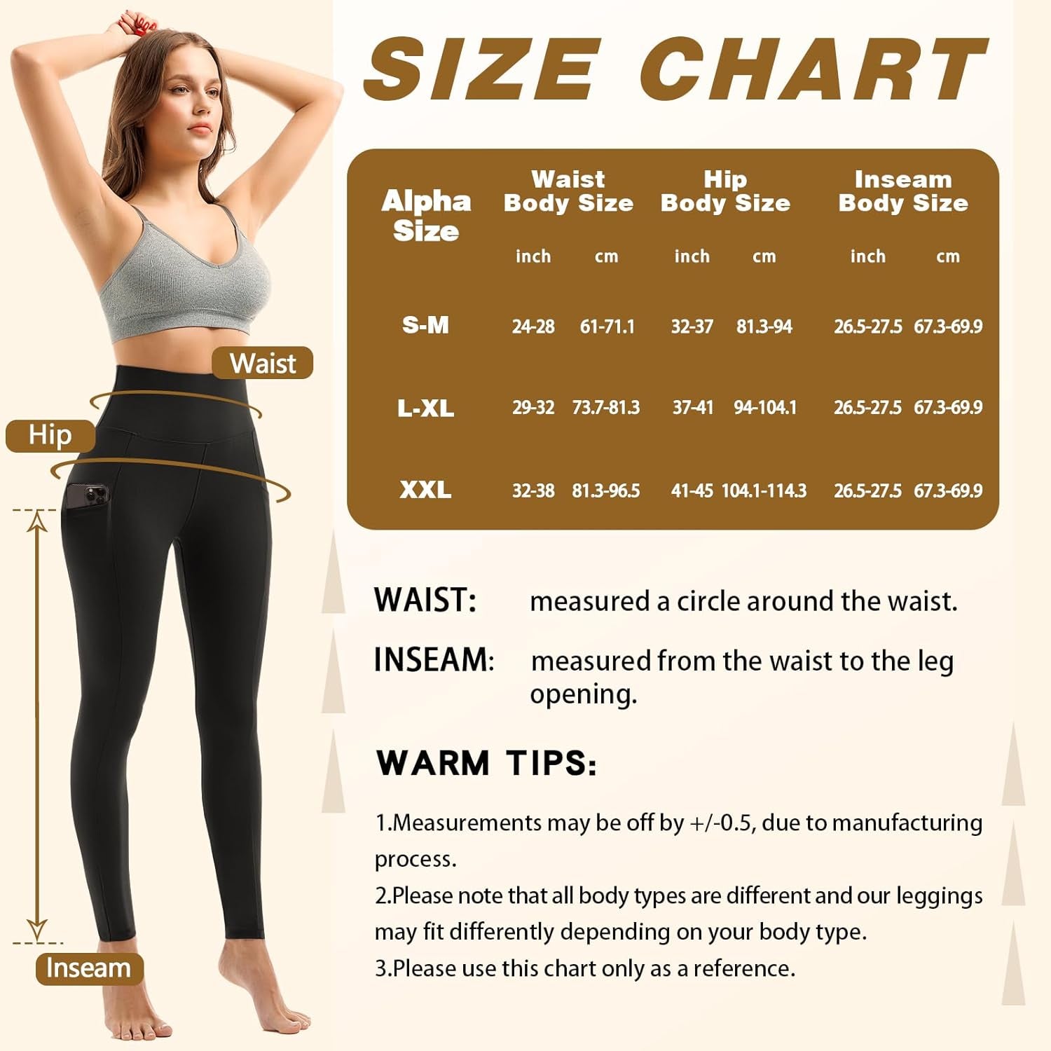 Leggings for Women UK with Pockets, 2 Pack Gym High Waisted Leggings for Workout Running Yoga.