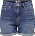 Women'S High-Waisted Shorts 5-Pocket Style Button Fly Zipper Closure Short Bermudas