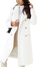 CHARTOU Women's long wool-blend winter coat with a classic trench/overcoat style.