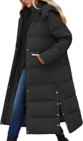 RITOSTA Women’s Long Down Coat – warm quilted hooded puffer jacket with zip closure, water-repellent fabric, and handy pockets for winter wear.
