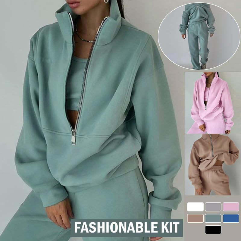 Tracksuit Women's Full Set Lounge Wear Sets 2 Piece Ladies Fleece Tracksuits.