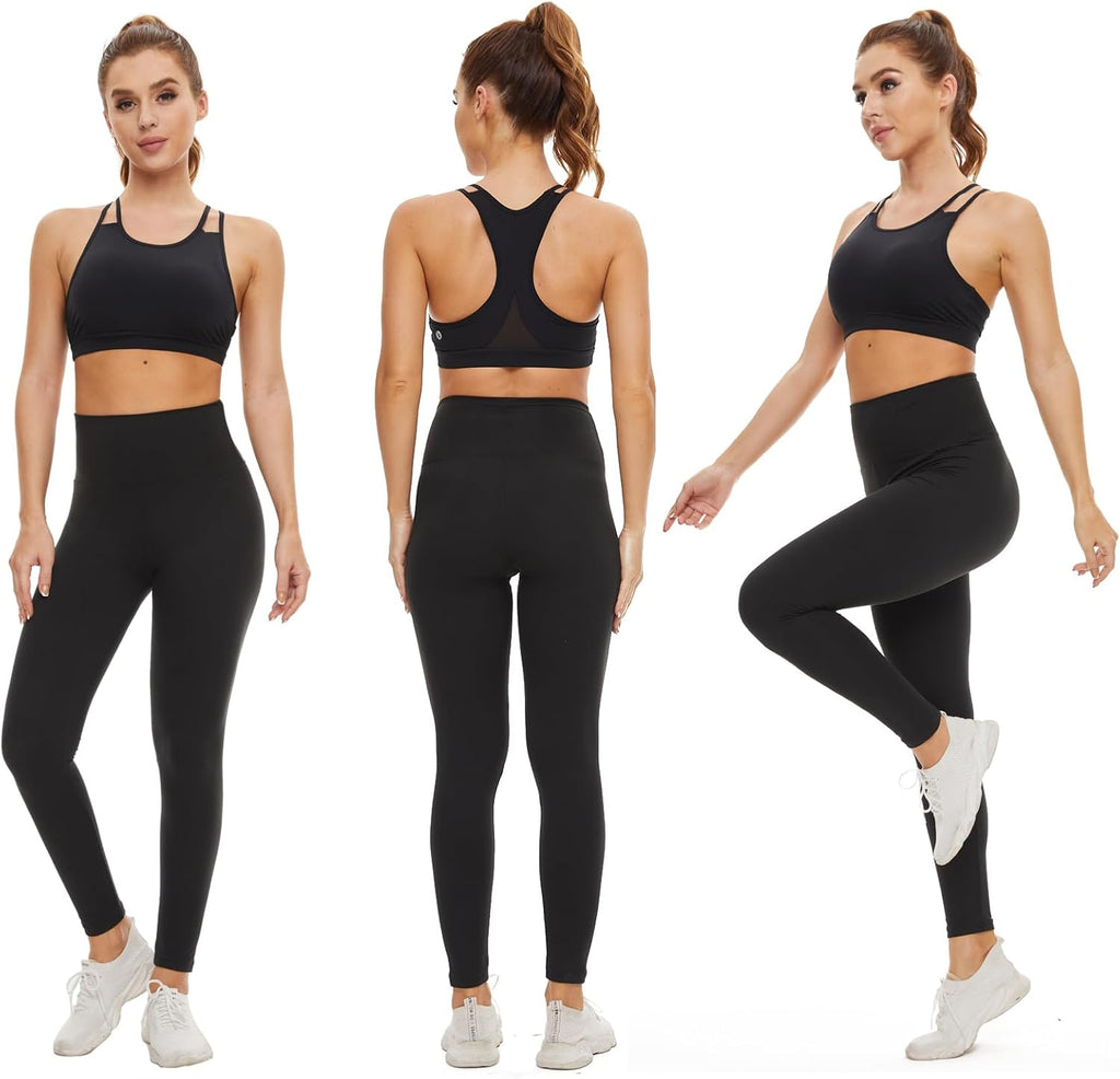 Leggings for Women Soft High Waisted Tummy Control Leggings Sports Workout Gym Running .