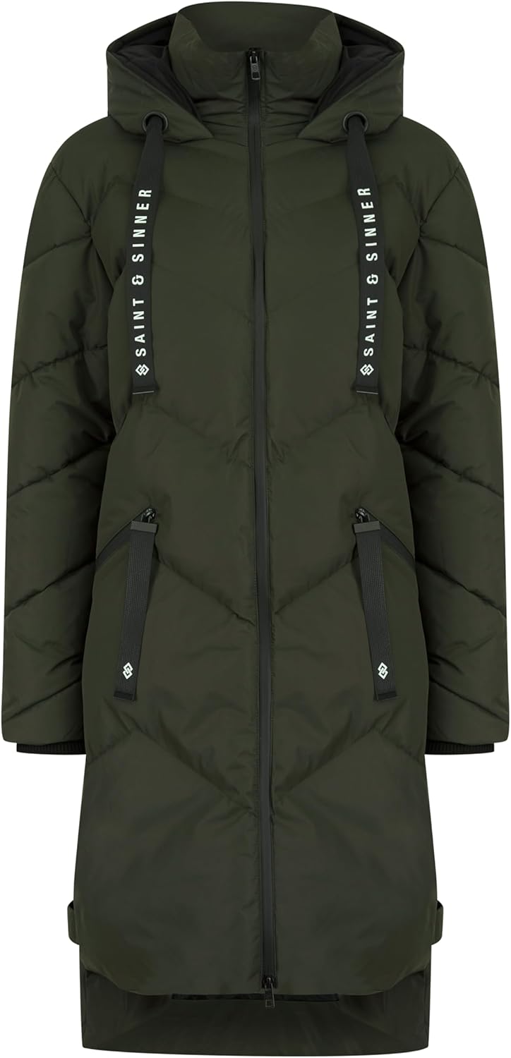 Women'S 'Newby' Hooded Longline Quilted Puffer Coat