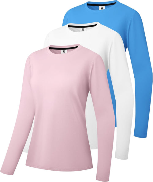 3 Pack or 5 Pack Women's Cotton Long Sleeve.