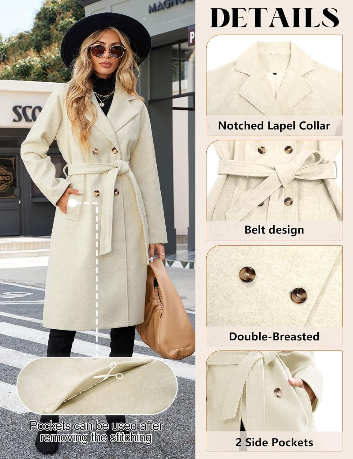 Women'S Coats Double Breasted Coats.