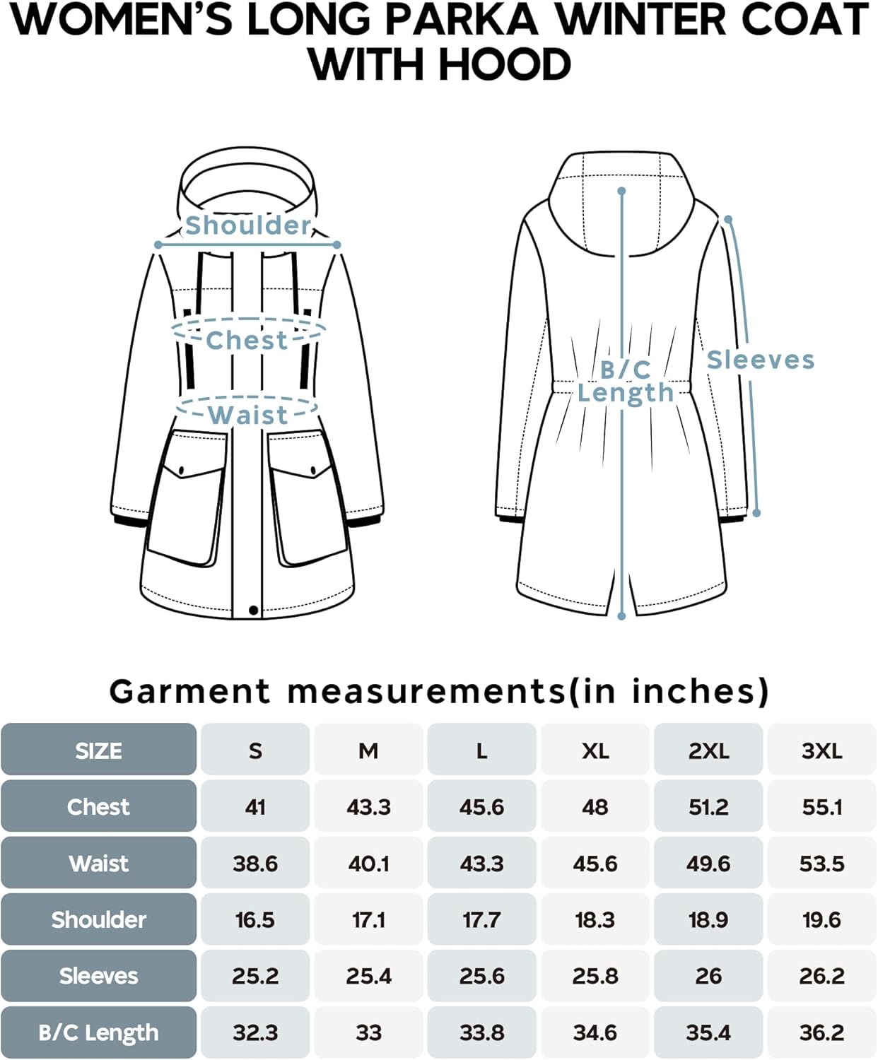 Outdoor Ventures Women’s Waterproof Parka – long hooded winter jacket with windproof, warm insulation, perfect for hiking, travel, and everyday outdoor wear.