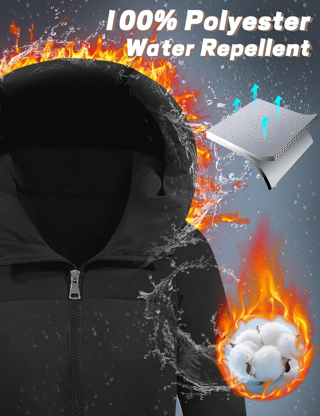 Women'S Long Coats Winter Jackets for Women Quilted Padded Coats Elegant Thermal Ladies Puffer Jackets Zipper Hooded Parka Overcoat Water Repellent Windproof Outerwear