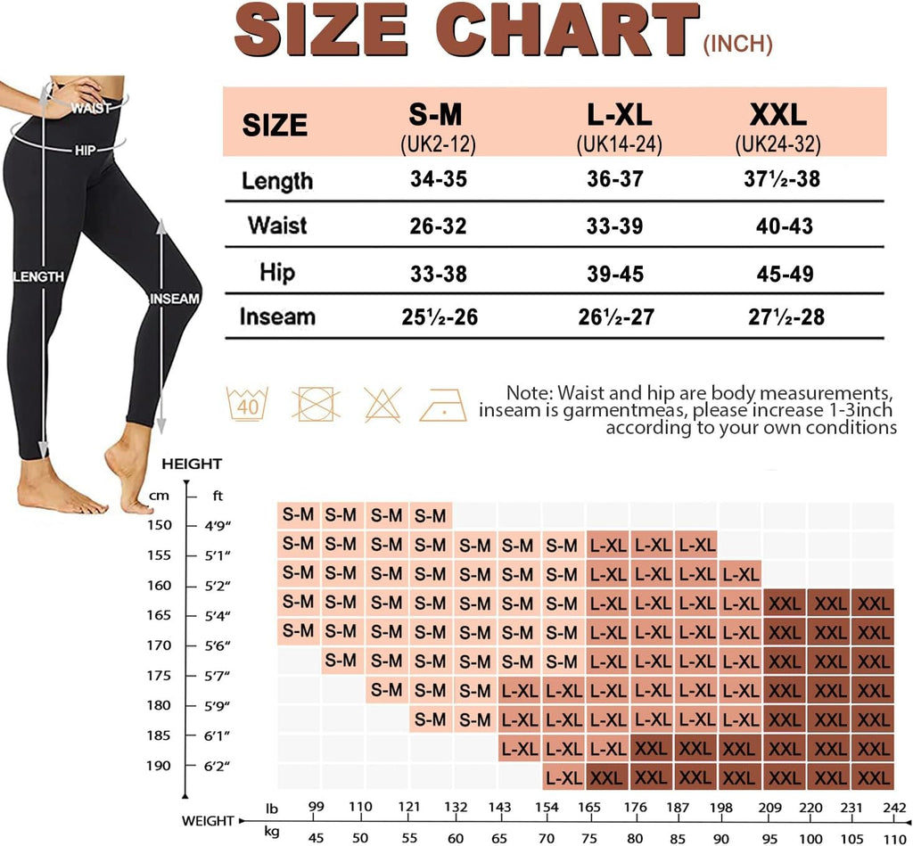 Leggings for Women Soft High Waisted Tummy Control Leggings Sports Workout Gym Running .