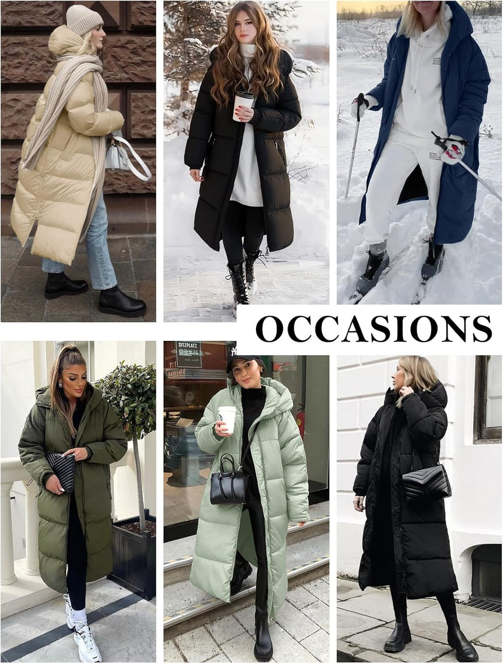 Women'S Long Coats Winter Jackets for Women Quilted Padded Coats Elegant Thermal Ladies Puffer Jackets Zipper Hooded Parka Overcoat Water Repellent Windproof Outerwear