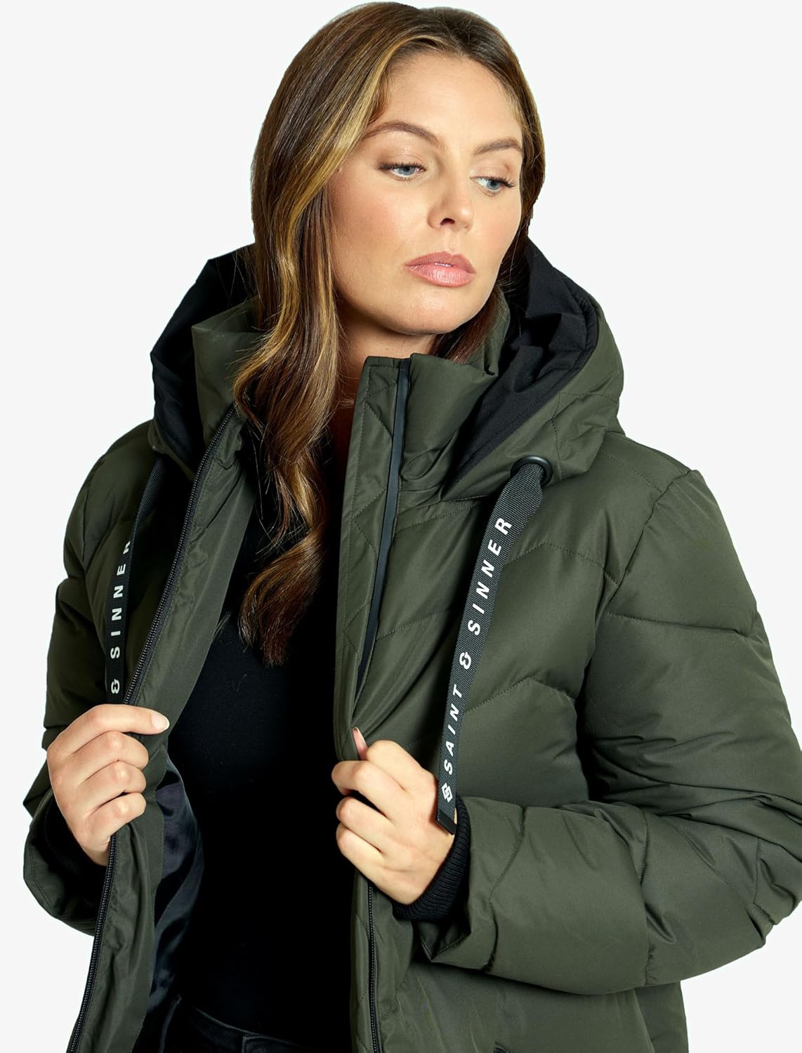 Women'S 'Newby' Hooded Longline Quilted Puffer Coat