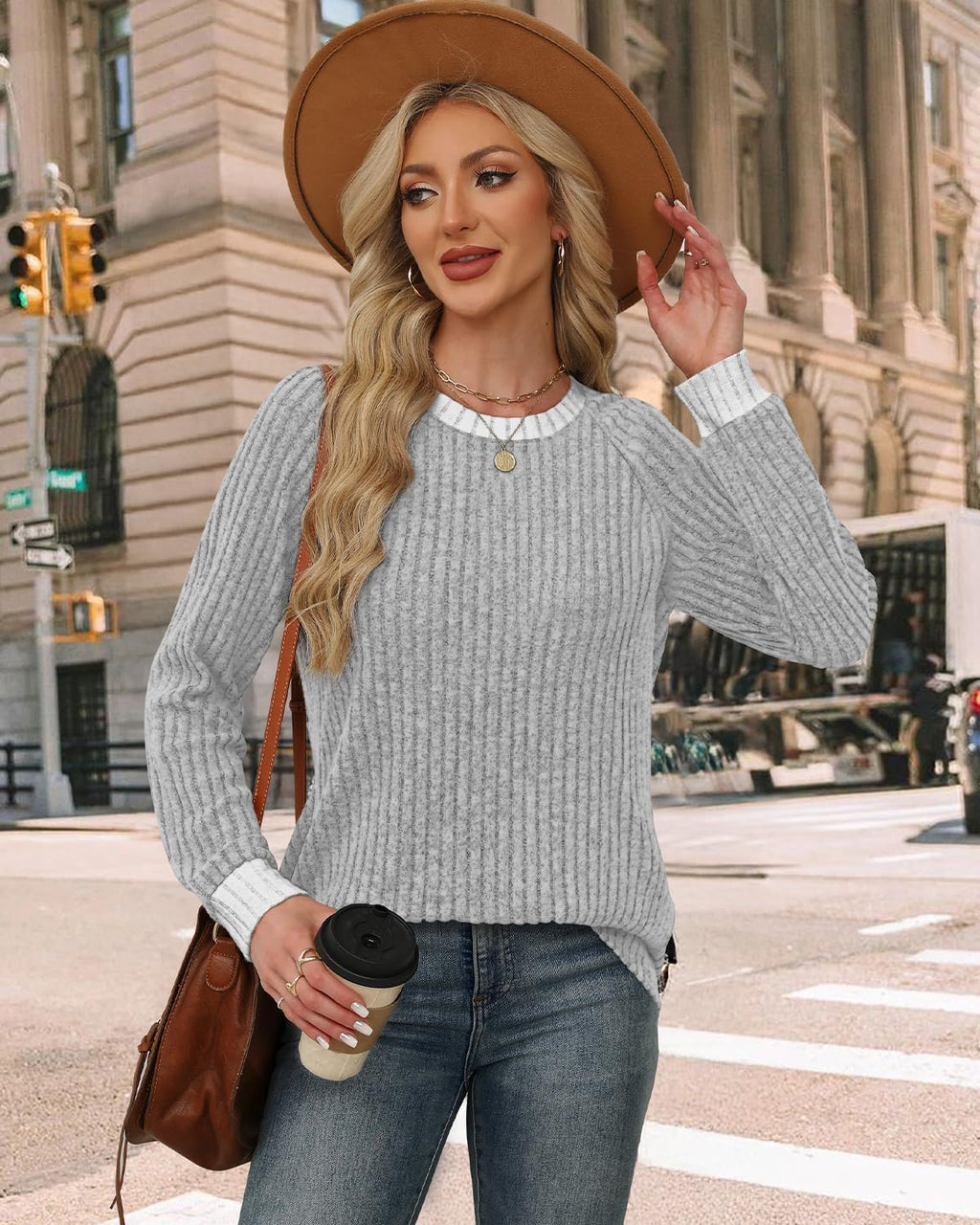 Long Sleeve Tops Women Lightweight Jumpers Ladies.