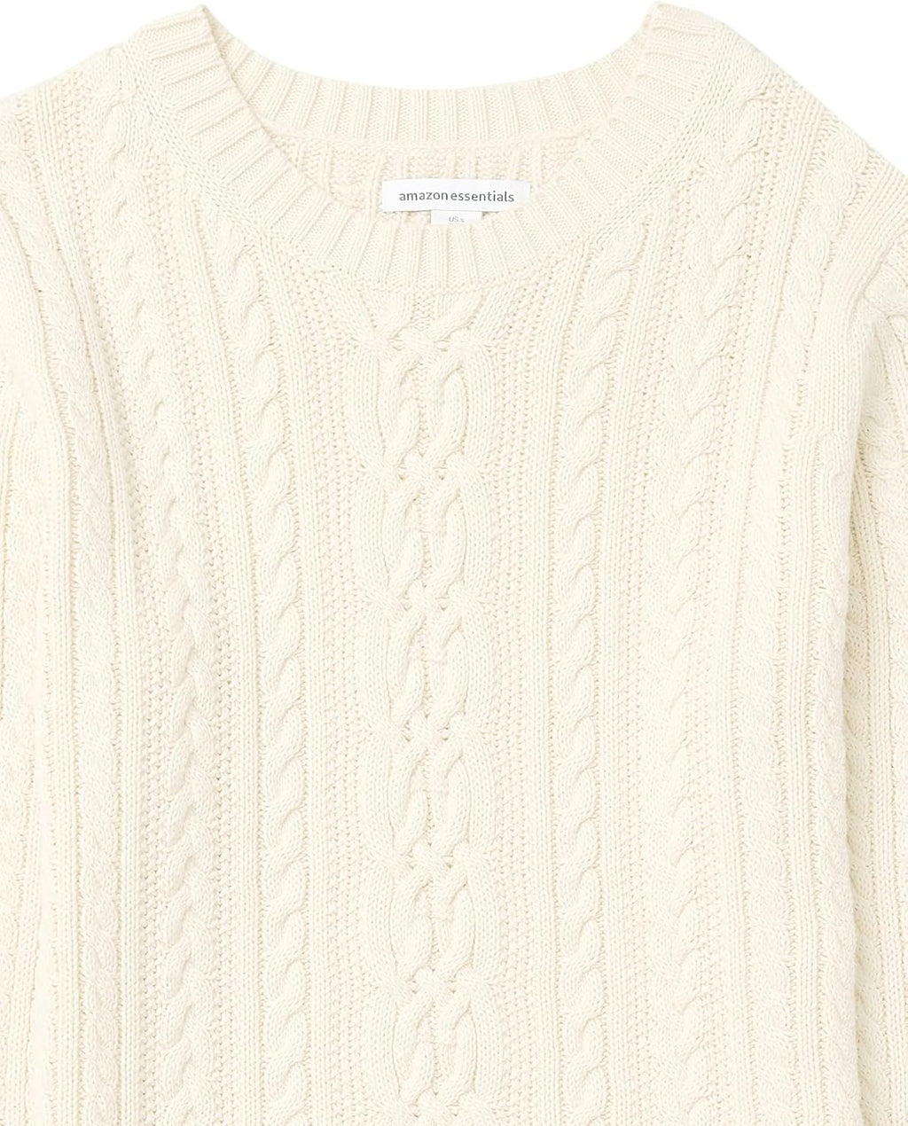 Women'S Fisherman Cable Knit Long-Sleeve Crewneck Jumper .