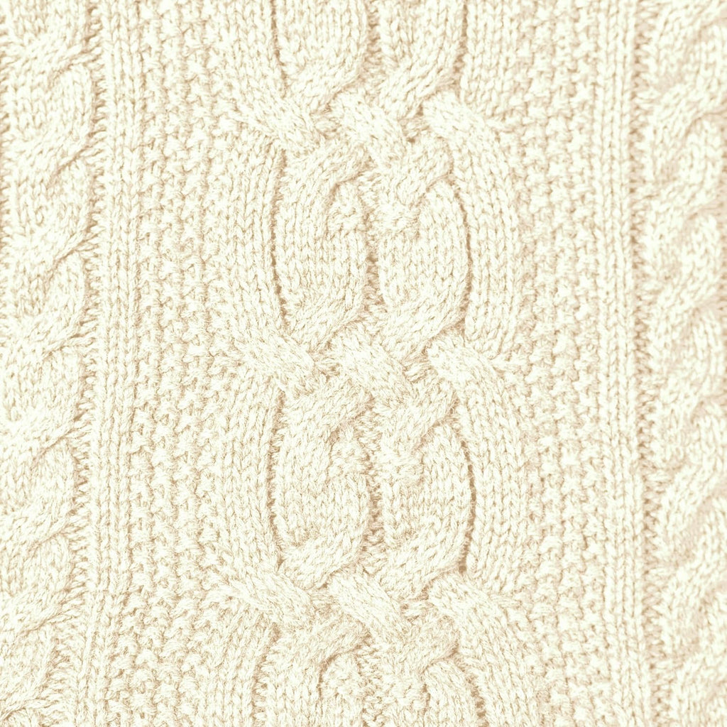 Women'S Fisherman Cable Knit Long-Sleeve Crewneck Jumper .